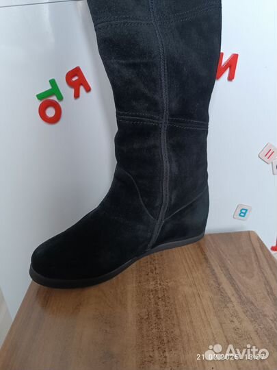 Зимние женские сапоги 38 натуральная замша