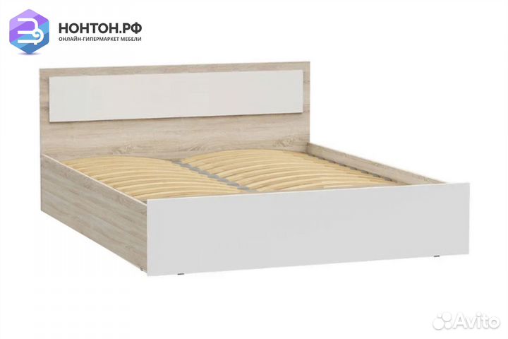 Кровать Мартина с подъемным механизмом белый / дуб