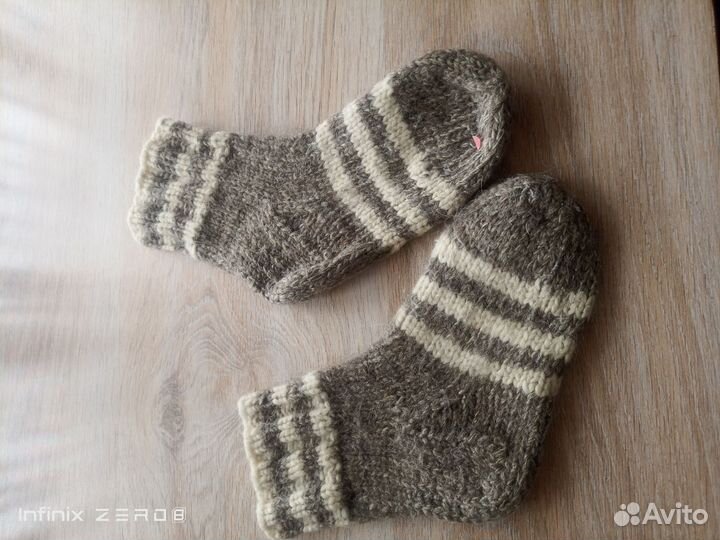 Носки шерстяные вязаные (2 пары)