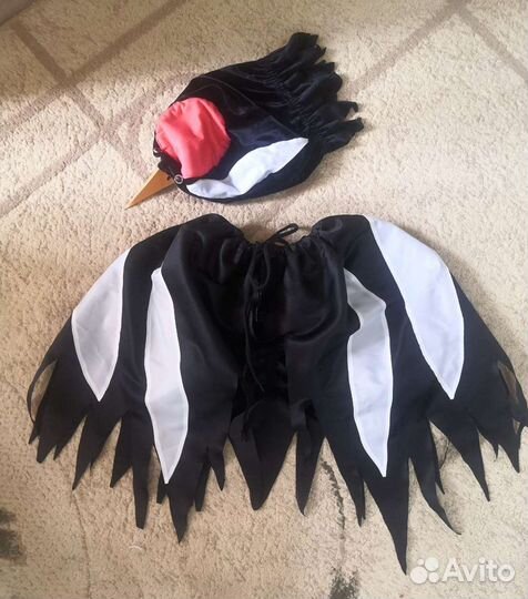 Новогодний Карнавальный костюм Грач, Ворон, Крылья