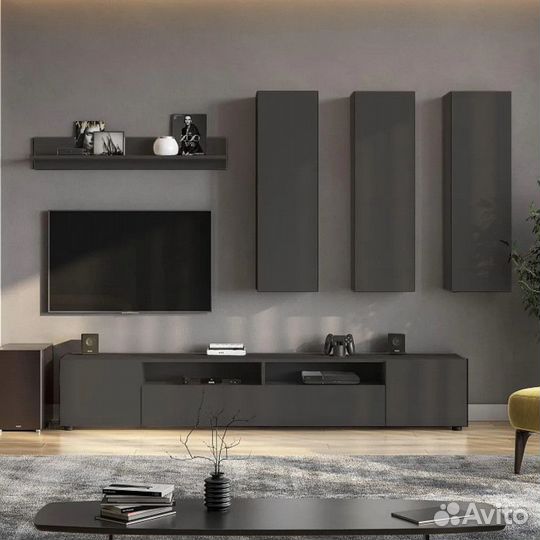 Тумба тв графит 2 метра, доставим за 1 день