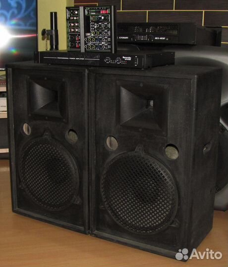 Колонки FA-Pro 1000W 2ш Усилитель Микшер BT FX USB