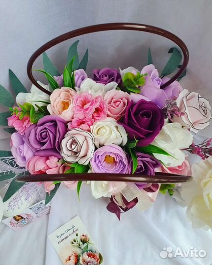 Мыльные розы, сумочка с цветами