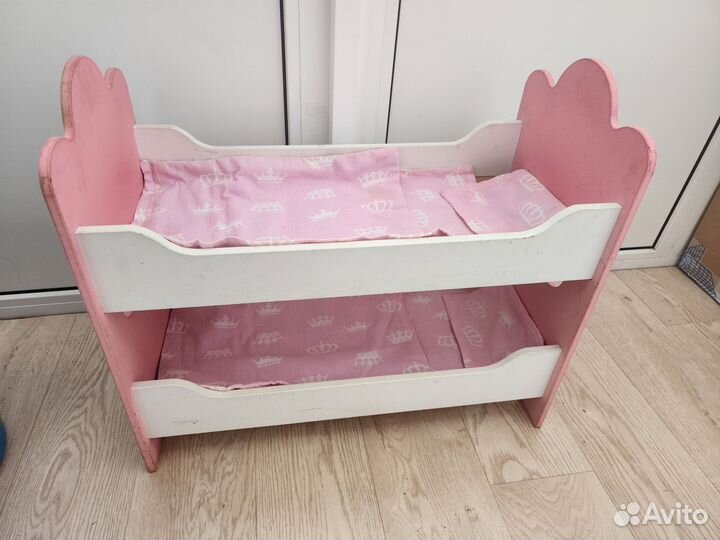 Кровать для кукол 2х ярусная