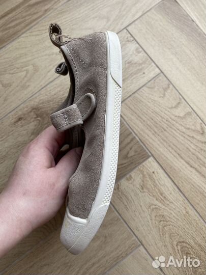 Балетки zara 32 натуральная замша