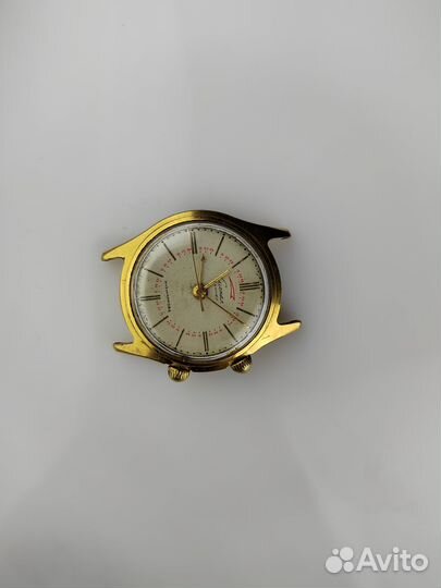 Часы СССР Полёт Сигнал мчз им Кирова. Позолоченные