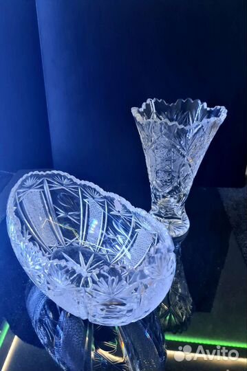 Вазы и салатники хрусталь Богемия