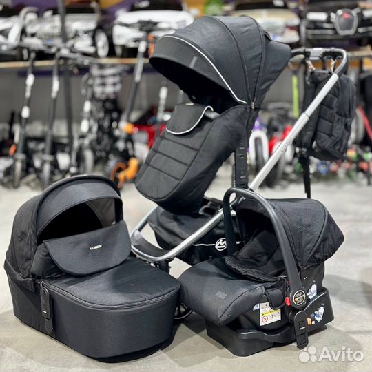 Модульная коляска Luxmom 780, 3в1, черная