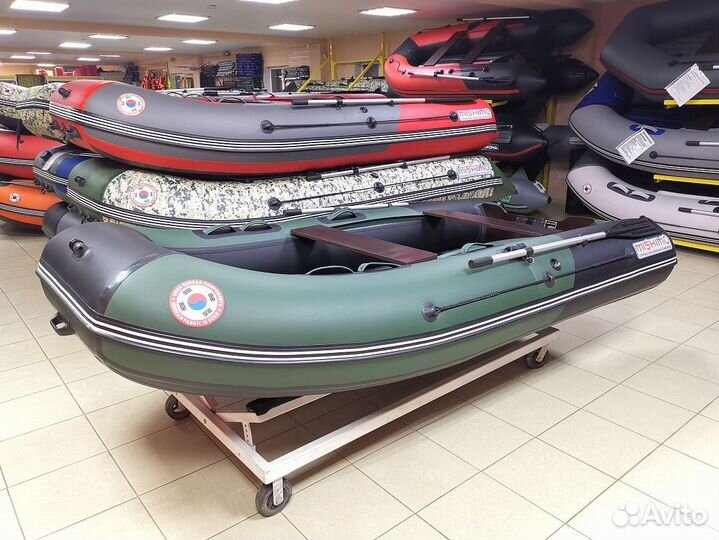 Лодка mishimo PRO 370 В зеленом цвете