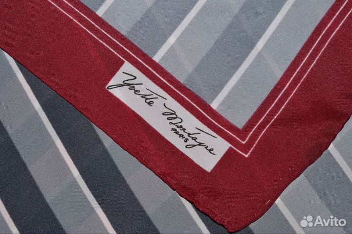 Винтажный платок Полоска ретро стиль полиэстер 70е