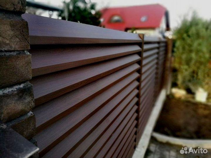 Забор жалюзи из металла