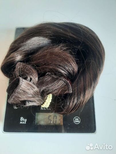 Волосы для наращивания 55 см темно русые