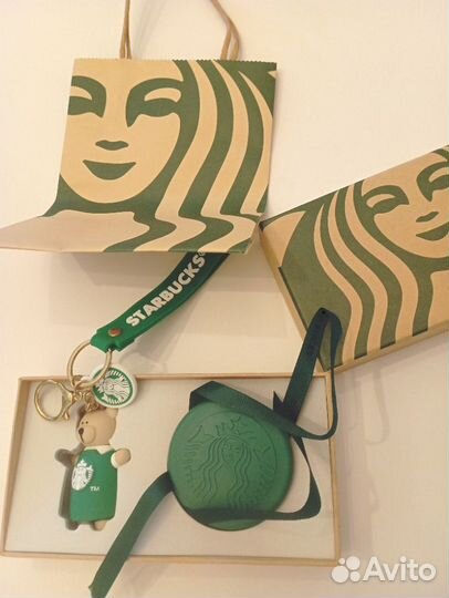 Набор Старбакс Starbucks(брелок+ароматизатор)