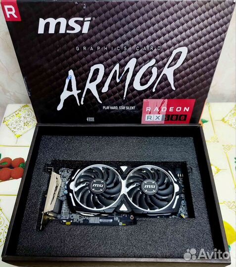 Видеокарта rx580 8gb msi armor OC