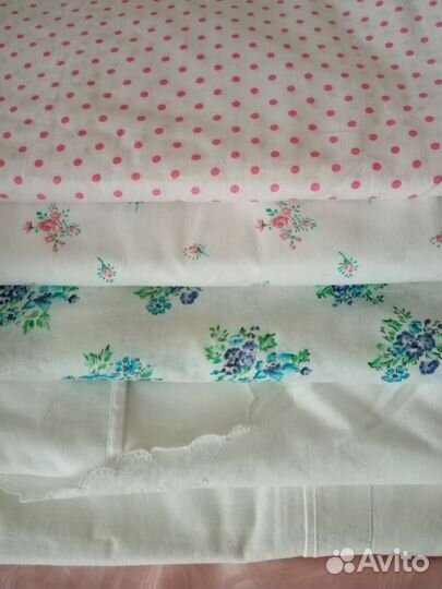 Пододеяльник 1,5сп,полотенца.Хлопок,лен, СССР