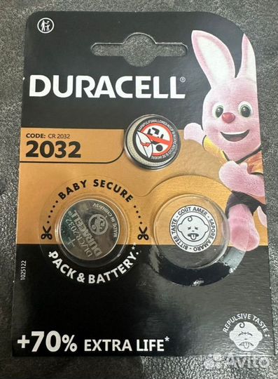Батарейки Duracell Extra Life 2032, 2025, 2016