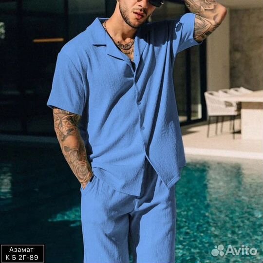 Новый мужской комплект на лето, 50 размер