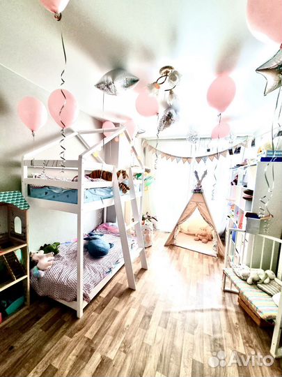 Детская двухярусная кровать от массива дерева