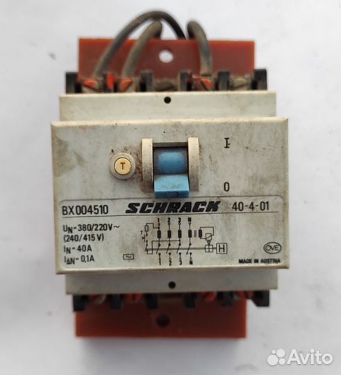 Автомат. выключ. schrack 40-4-01, СССР