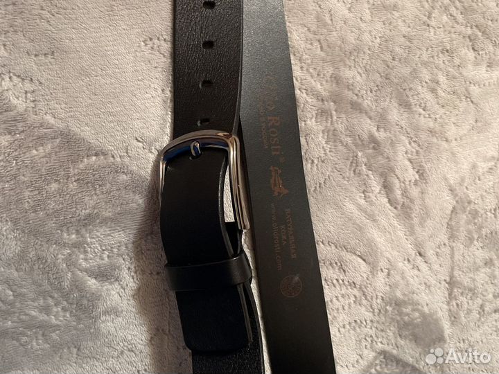 Ремень женский кожаный черный новый