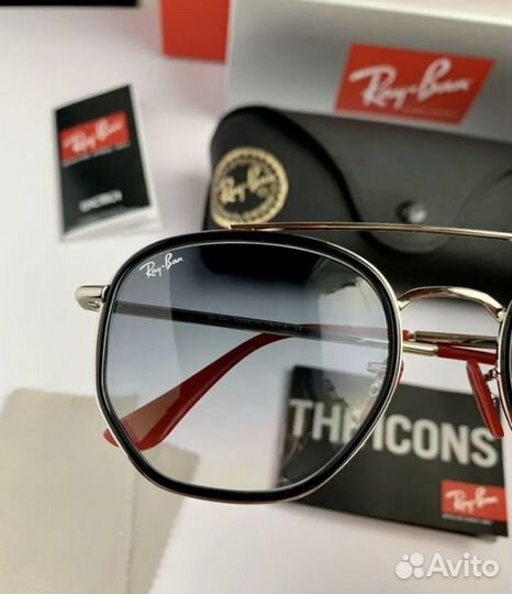 Очки ray ban ferrari пепельные