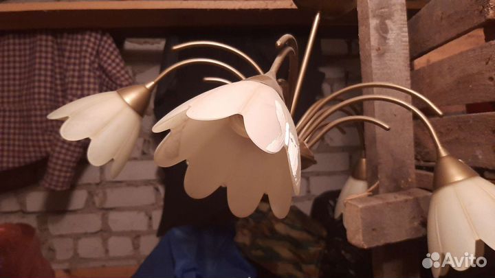 Светильник на 5 лампочек сделанный под бронзу