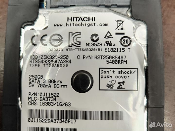 Жесткий диск 250 гб 2.5 Hitachi