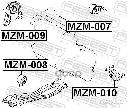 Подушка двигателя перед прав/лев mazda 323 BA