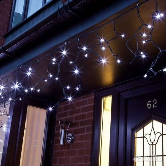 Гирлянда уличная бахрома IP-65 установка