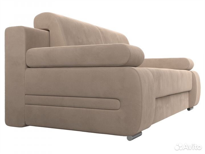 Диван прямой Денвер, велюр, бежевый. Москва и мо
