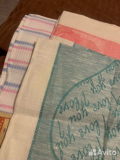 Полотенца новые, лен, хлопок