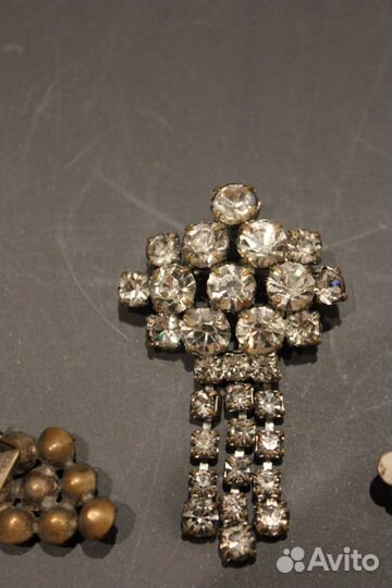 Комплект брошь клипсы Чехословакия времён СССР