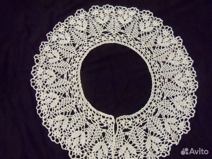 Воротничок крючком из хлопка