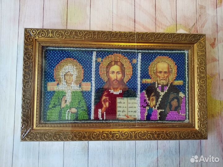 Икона вышитая бисером