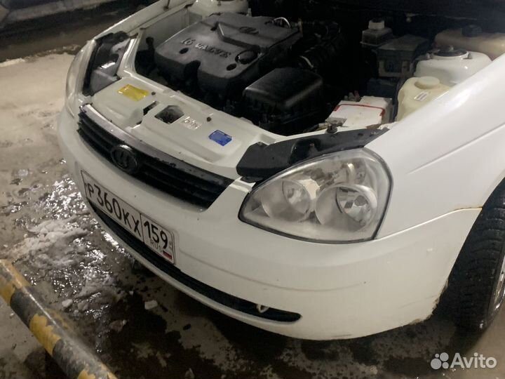 Бампер передний priora 1 белый