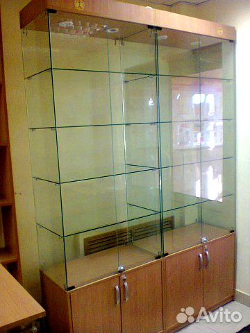 Витрина стеклянная новая