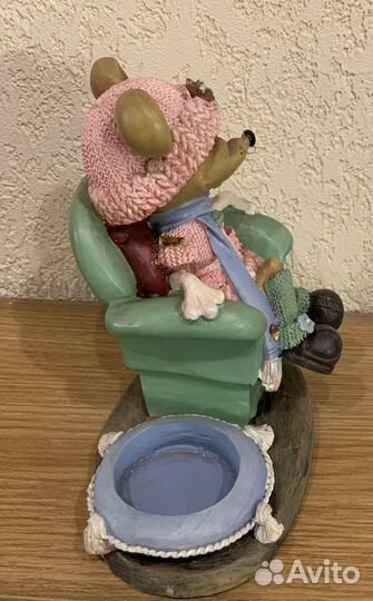 Декоративная фигурка мышь - подсвечник