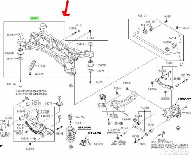 Б/У Подрамник - В хорошем состоянииn- оригиналnnу
