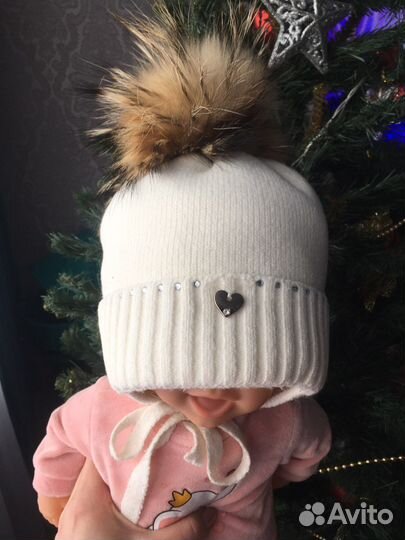 Шапка зимняя для девочки 46 48