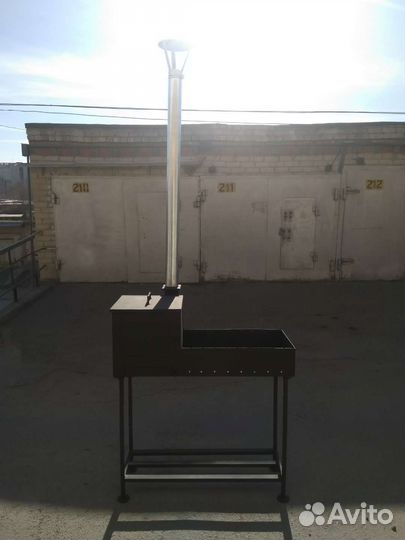 Мангал с печью под казан