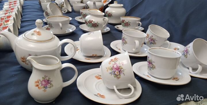 Сервизы Фарфор СССР, гдр, разные предметы, остатки