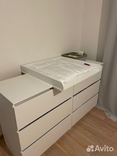 Рамка (доска) для пеленания на комод + матрас