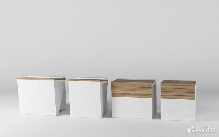 Лавочка садовая из бетона