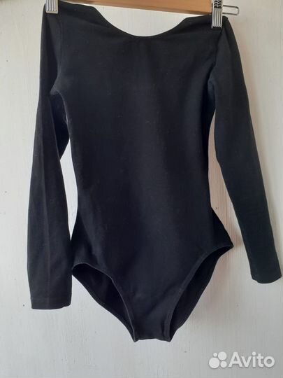 Купальник гимнастический 140 черный хлопок