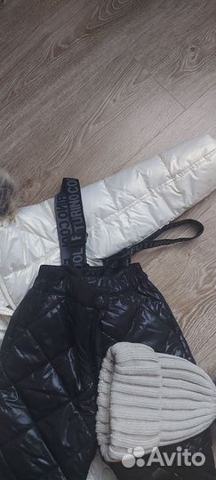 Зимний костюм +шапка для девочки 122