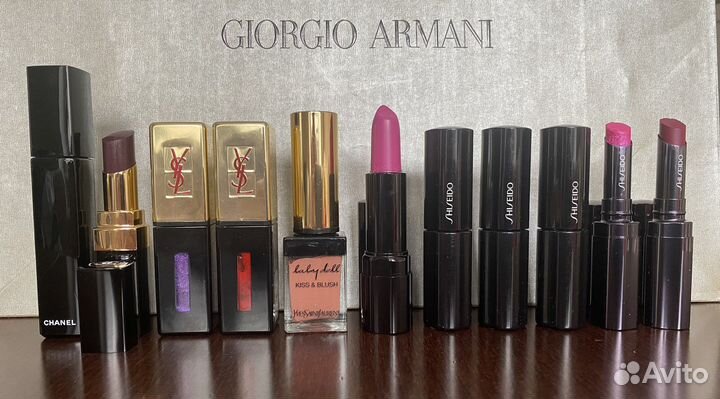 Помады блески Lancôme, Armani, Chanel