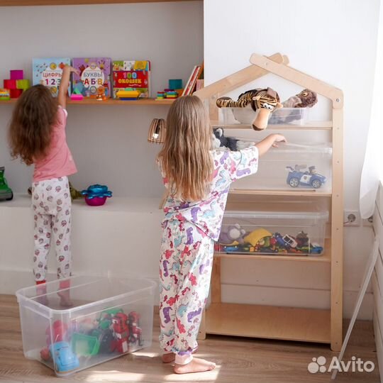 Стеллаж для игрушек 4 полки