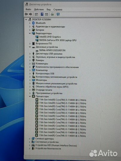 Asus Tuf Gaming f17 i5 11400h RTX 3050
