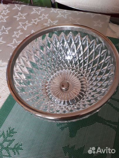 Ваза хрустальная СССР для фруктов