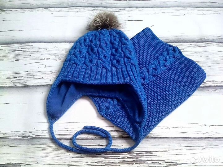 Комплект детский шапка, шарф 54